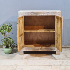 Vintage Old Door Hand Carved Solid Wood Buffet Sideboard