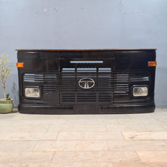 Industrial Truck Front Bar Counter – Handcrafted Metal & Wood Reception Counter | Vintage Retro Cafe Counter