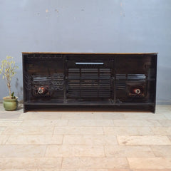 Industrial Truck Front Bar Counter – Handcrafted Metal & Wood Reception Counter | Vintage Retro Cafe Counter