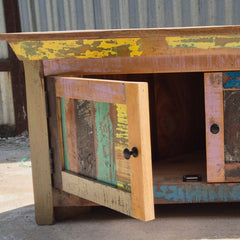 Wood Cabinet Triangle Shape TV Unit