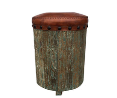 Indian Vintage Leather Seat Stool