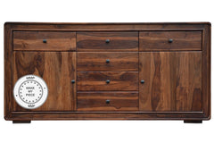 Indian Solid Wood Buffet Sideboard With Drawers Chocolate Brown