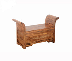 Indian Solid Wood Console Hall Table With Storage Box 110 x 40 x 65 cm