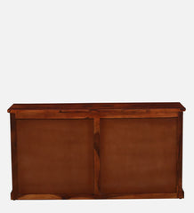 Shanti Surprise Sheesham Wood Sideboard In Scratch Resistant Honey Oak Finish With Brass Cladding