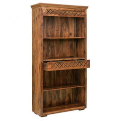 Addison Hand Carved Large Bookcase with 1 Drawer