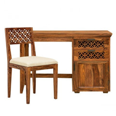 Addison Hand Carved Desk Set - 1 Study Table & 1 Chair