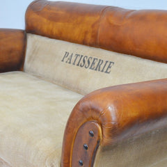 Charleston Aged Leather Brown 3 Seater Sofa Patisserie B