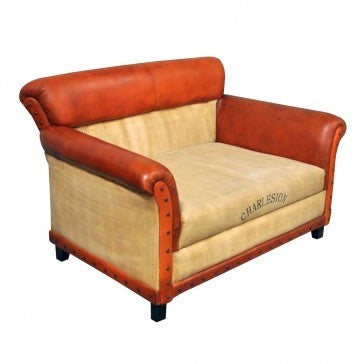 Charleston Polo Aged Leather 3 Seater Sofa