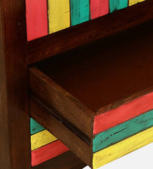 Rainbow Handmade Solid Wood Cabinet In Multi Colour