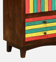 Rainbow Handmade Solid Wood Cabinet In Multi Colour