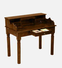 Shanti Surprise Sheesham Wood Writing Table in Scratch Resistant Provincial Teak Finish