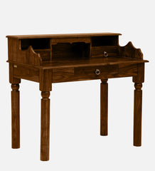 Shanti Surprise Sheesham Wood Writing Table in Scratch Resistant Provincial Teak Finish