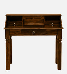 Shanti Surprise Sheesham Wood Writing Table in Scratch Resistant Provincial Teak Finish