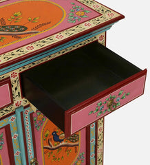 Solid Wood Hand-Painted Cabinet