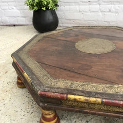 Antique Indian Low Bajot Coffee Table 72cm