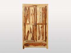 Indian Rosewood Double Door Wardrobe Cabinet Honey Brown