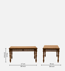 Shanti Surprise Sheesham Wood 6 Seater Dining Table In Scratch Resistant Provincial Teak Finish