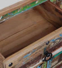 Rainbow Reclaimed Wood Handmade Chest Of Drawers In Distress Finish