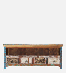 Aspen Reclaimed Wood TV Unit Console In Distress Finish