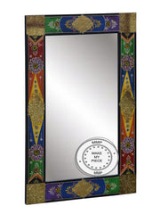 Pandora Indian Solid Wood Mirror With Hand Painted Frame Multicolour