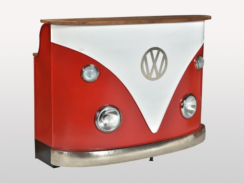 Transport Vintage VW Combi Car Bar Counter Red