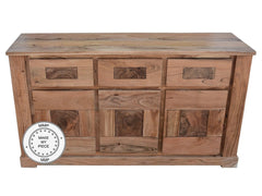 Solid Wood Indian Sideboard large Natural 160x45x85 cm