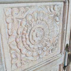 Indian Hand Carved Solid Wood Cabinet D108