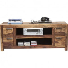 Boston Silver Contemporary Solid Wood Entertainment TV unit Plasma Stand