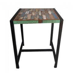 French Industrial Reclaimed Wood Bar Setting