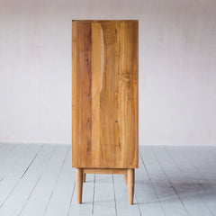 Rattan Elegance Series Mango Wood Cane 2Doors Cabinet