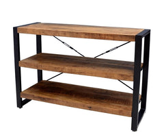 Bookcase industrial in metal and wood shelves