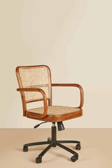 Rattan Elegance Series Solid Mango Wood Study Chair Office Chair