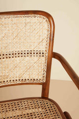 Rattan Elegance Series Solid Mango Wood Study Chair Office Chair