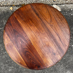 Handmade Indian Furniture Reclaimed Wooden Okhli Stool in Glossy Natural Finish