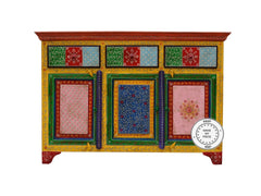 Pandora Hand Painted Indian Buffet Sideboard Multicolour