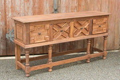 Hand Carved Solid wood Hall Side Table Console Table 140 cm