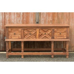 Hand Carved Solid wood Hall Side Table Console Table 140 cm