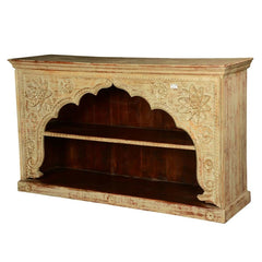 Mehrab Carved Solid wood Hall Table Brown