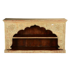 Mehrab Carved Solid wood Hall Table Brown