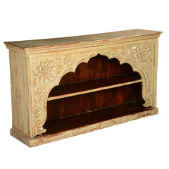 Mehrab Carved Solid wood Hall Table Brown