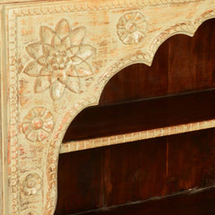 Mehrab Carved Solid wood Hall Table Brown