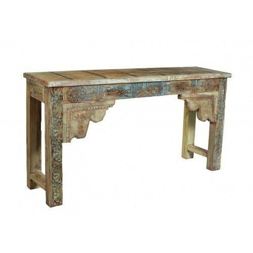 Copy of Mehrab Carved Solid wood Hall Table Brown