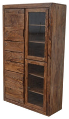 MADE TO ORDER Avalon Solid Wood Display Large Cabinet 120x40x200 cm