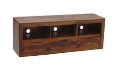 MADE TO ORDER Indian Solid Wood TV Unit Honey Brown 150x40x55 cm