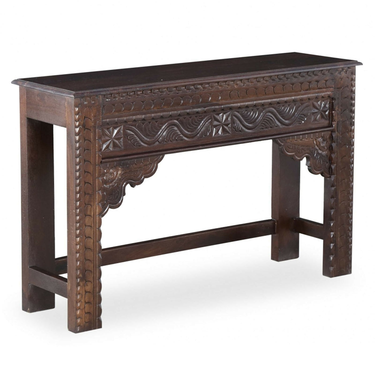 Indian Antique Hand Carved Solid wood Hall console table