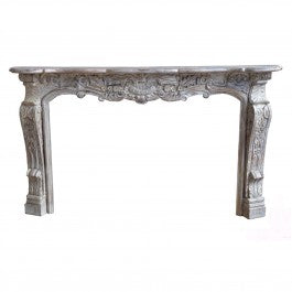 Antique Indian Hand Carved Solid wood Hall console table Whitewash