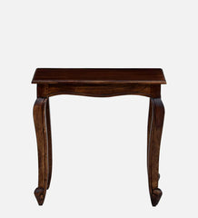 Colonial Handmade Carved Solid Mango Wood Console Table in Walnut Finish