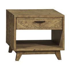 Clovelly designer solid wood Acacia Lamp side table bedside