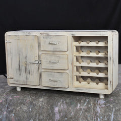 Cromer Mango Wood Fridge Door Sideboard Buffet Hutch Large with winerack