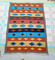 Kilim Wool Handwoven Cotton Dhurrie Durry Rug Jute Floor Covering Pattern 2